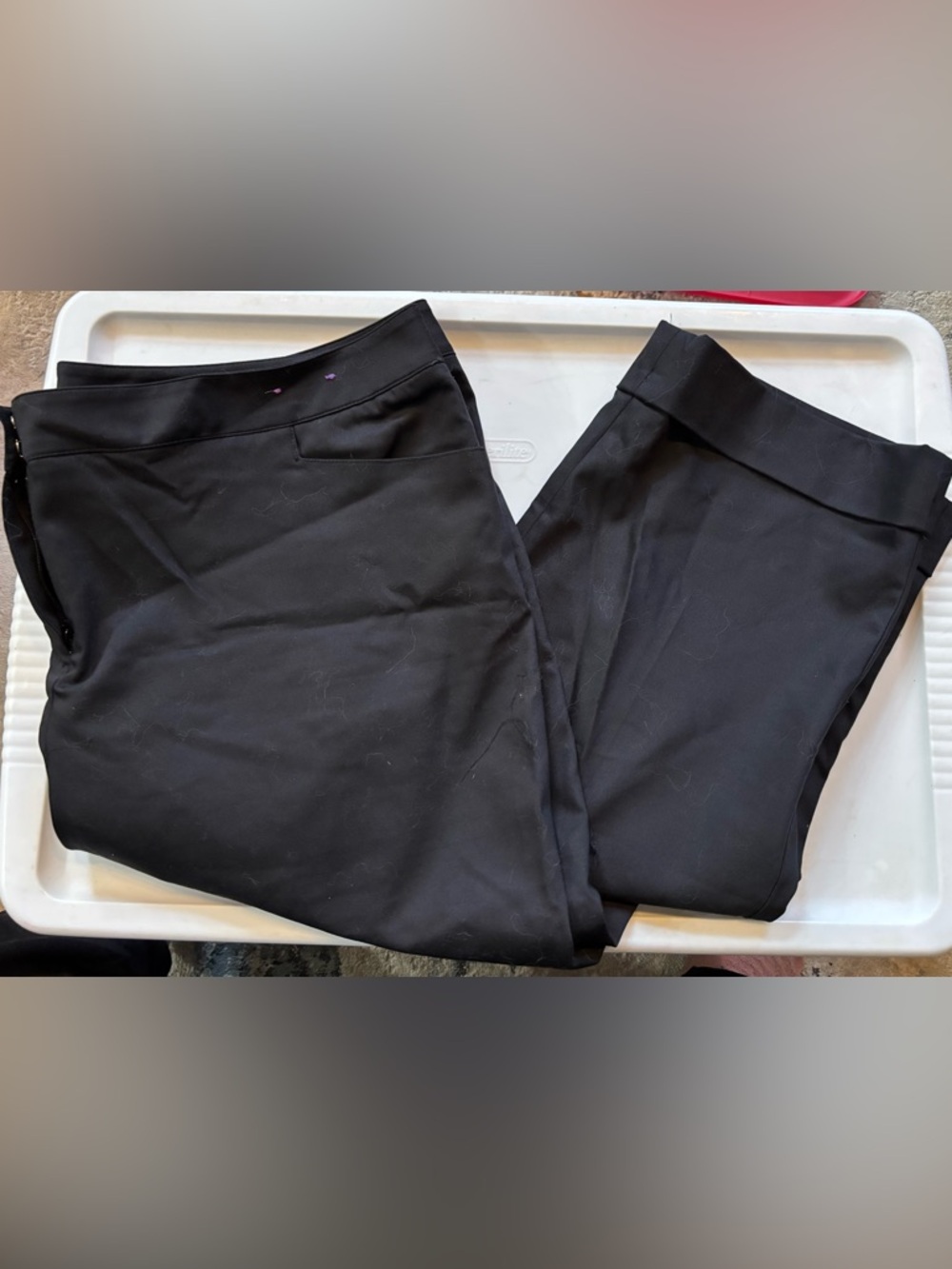 Lane Bryant Black Size 20 Pants with cuffed bottom